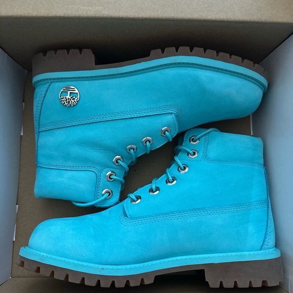 Timberland Turquoise Leather Boots - Picture 1 of 2
